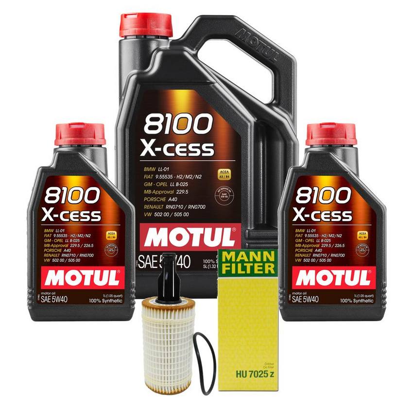 Motul Engine Oil Change Kit - (5W40) (X-CESS 8100)